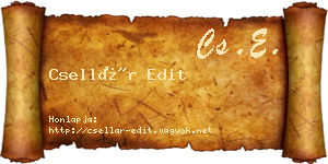 Csellár Edit névjegykártya